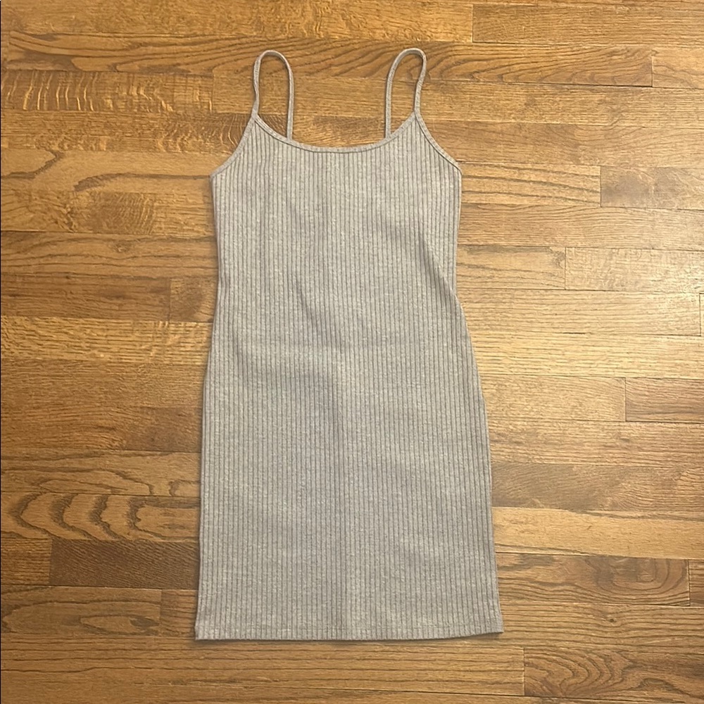Forever 21 Gray Sleeveless Spaghetti Strap Mini Dress